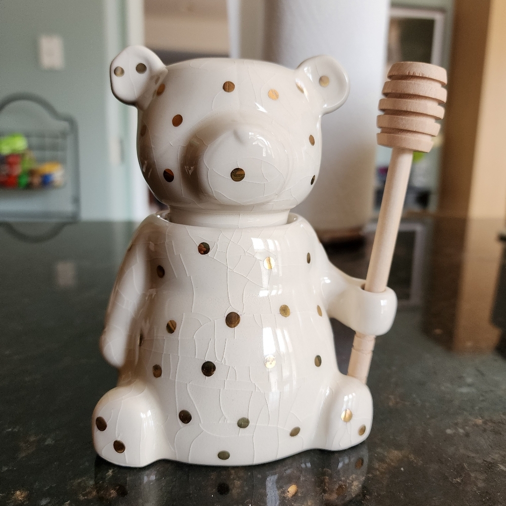 Brand New Anthropologie Dottie Honey Pot Jar